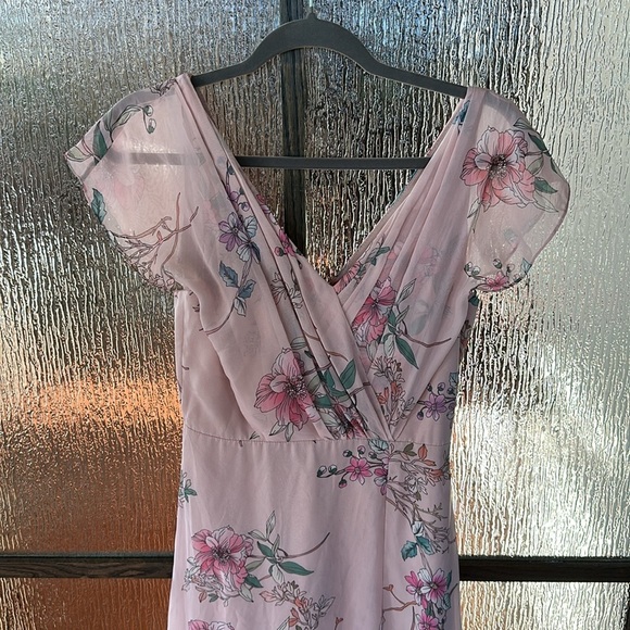 Monique Lhuillier | Floral Maxi Dress w/ Slit size 2 - Picture 5 of 9